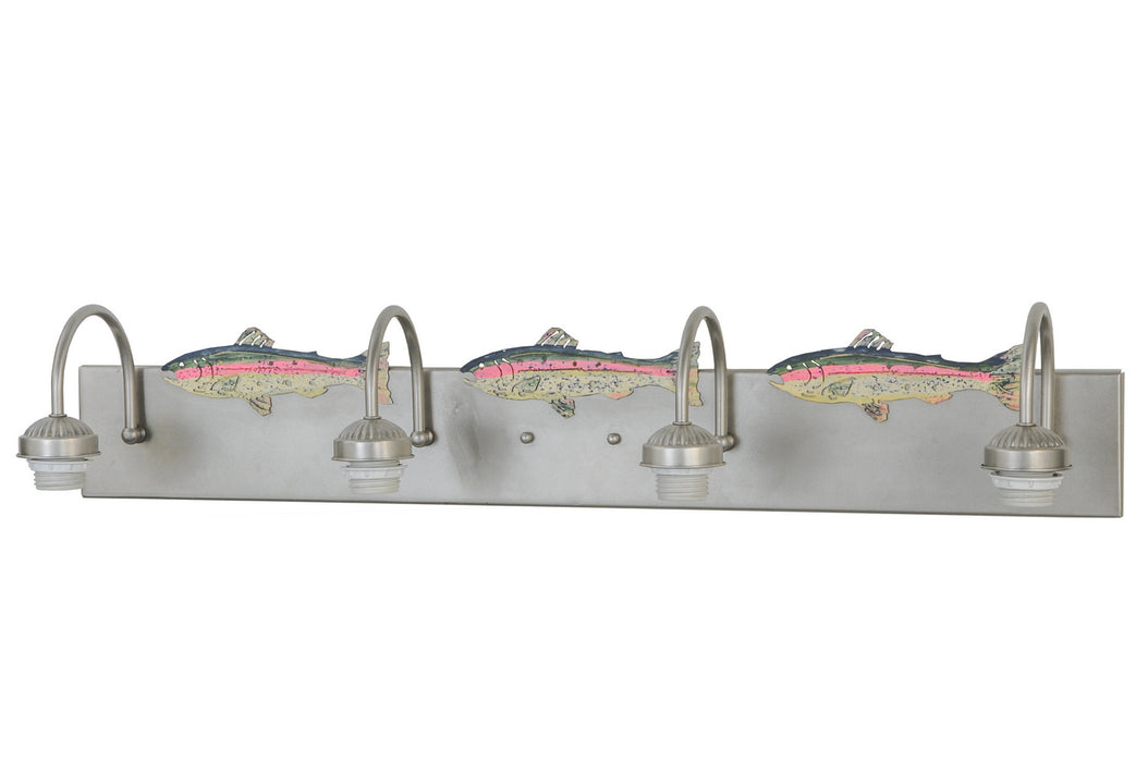 Meyda Tiffany - 147870 - Four Light Vanity Hardware - Trout - Nickel,Custom