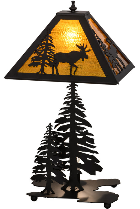 Meyda Tiffany - 151431 - Two Light Table Lamp - Lone Moose - Oil Rubbed Bronze
