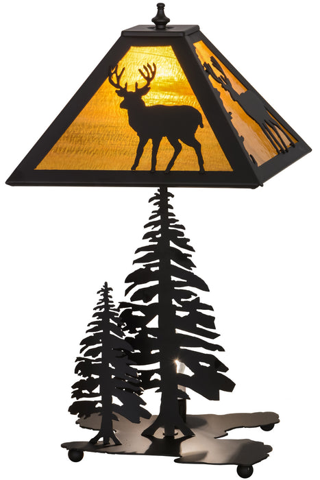 Meyda Tiffany - 151433 - Two Light Table Lamp - Placid Deer - Oil Rubbed Bronze