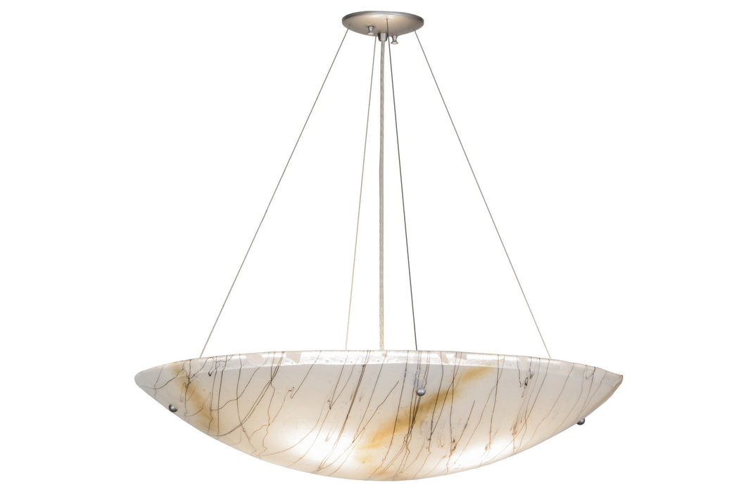 Meyda Tiffany - 151639 - Four Light Inverted Pendant - Metro Fusion - Brushed Nickel