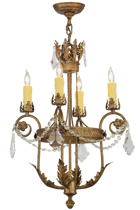 Meyda Tiffany - 152132 - Four Light Chandelier - Antonia - Vintage Copper
