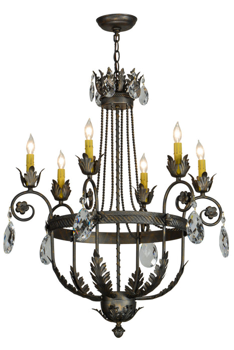 Meyda Tiffany - 152252 - Six Light Chandelier - Antonia - French Bronzed