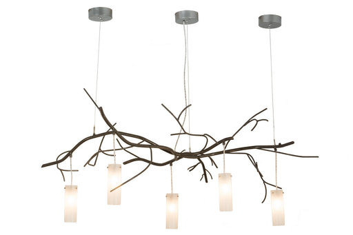 Meyda Tiffany - 152967 - Five Light Chandelier - Winter Solstice - Nickel,Timeless Bronze