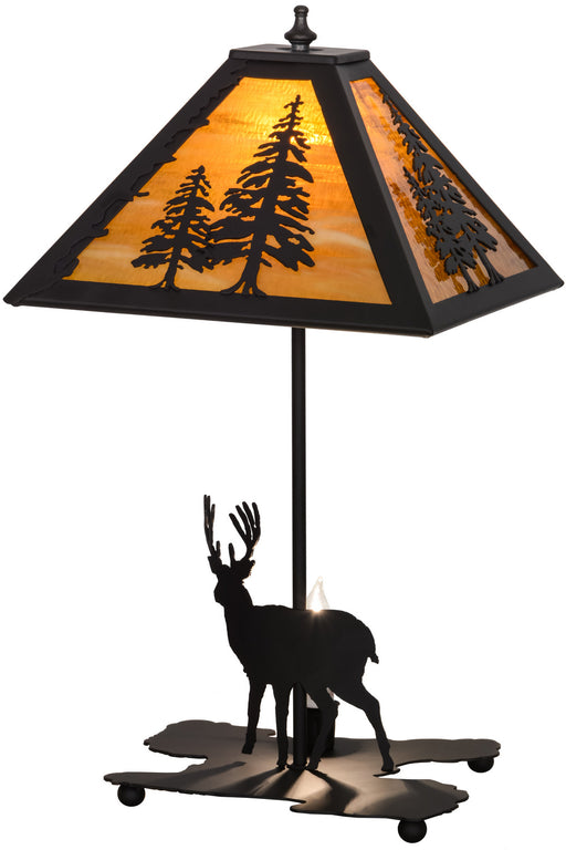 Meyda Tiffany - 153127 - Two Light Table Lamp - Lone Deer - Oil Rubbed Bronze