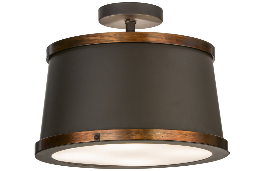 Meyda Tiffany - 153345 - Four Light Semi-Flushmount - Cilindro - Vintage Copper,Oil Rubbed Bronze