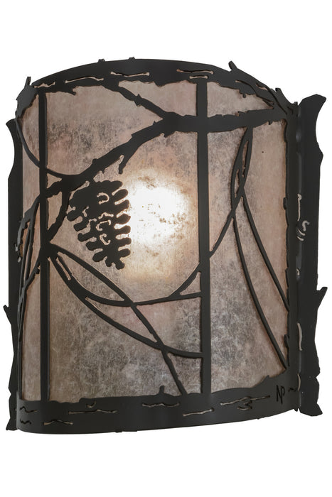 Meyda Tiffany - 153525 - One Light Wall Sconce - Whispering Pines - Timeless Bronze