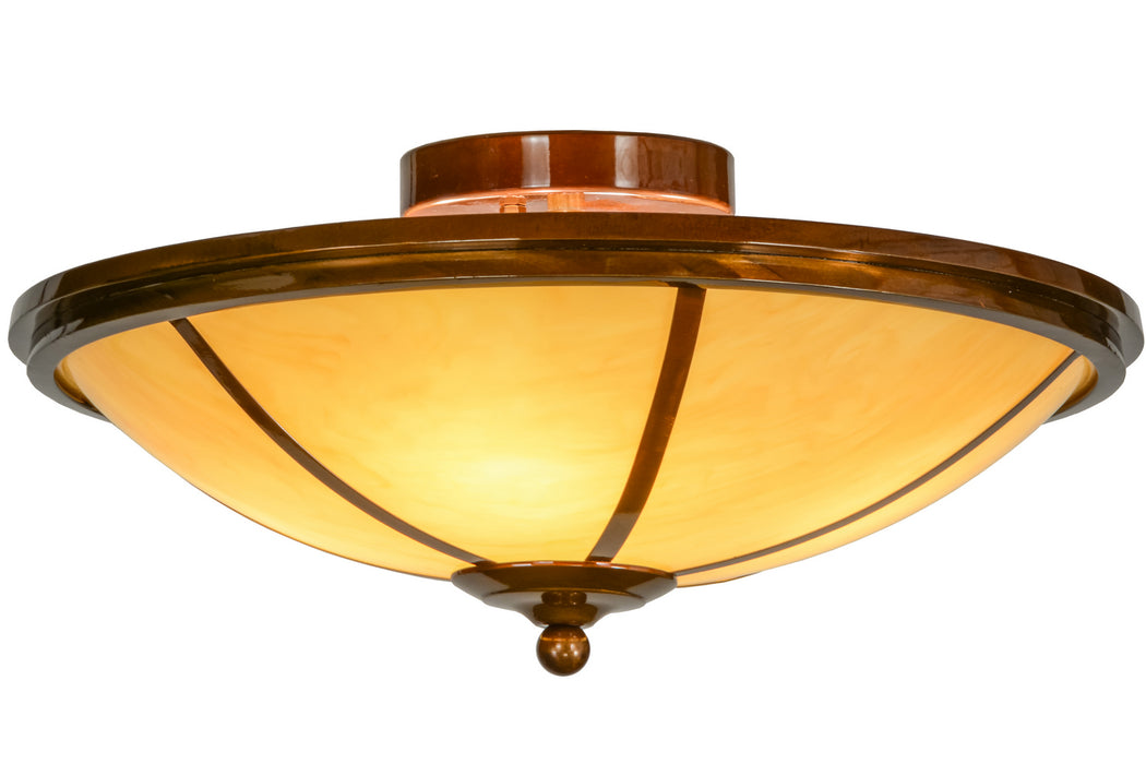 Meyda Tiffany - 153553 - Four Light Semi-Flushmount - Commerce - Transparent Copper