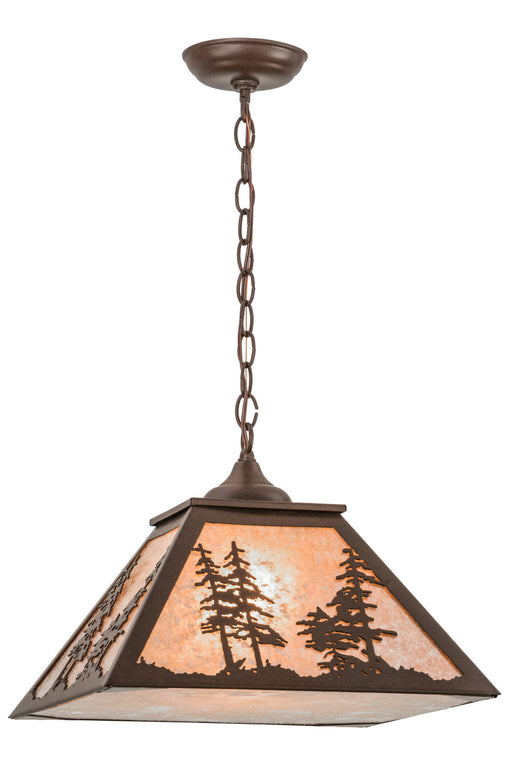 Meyda Tiffany - 153998 - One Light Pendant - Tall Pines - Cafe-Noir