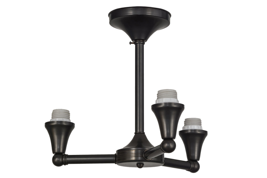 Meyda Tiffany - 154474 - Three Light Flushmount Hardware - Martini Mission - Craftsman Brown