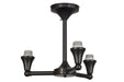 Meyda Tiffany - 154474 - Three Light Flushmount Hardware - Martini Mission - Craftsman Brown