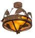 Meyda Tiffany - 154683 - Two Light Semi-Flushmount - Catch Of The Day - Antique Copper