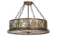 Meyda Tiffany - 154878 - Four Light Semi-Flushmount - Mountain Pine - Antique Copper