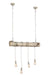 Meyda Tiffany - 155182 - Four Light Island Pendant - Hounds Tooth - Natural Wood