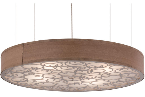 Meyda Tiffany - 155397 - Four Light Pendant - Cilindro - Nickel,Natural Wood