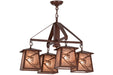 Meyda Tiffany - 155512 - Four Light Chandelier - Whispering Pines - Rust