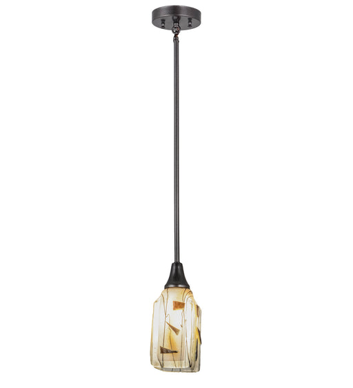 Meyda Tiffany - 156007 - One Light Mini Pendant - Metro Fusion - Natural Wood