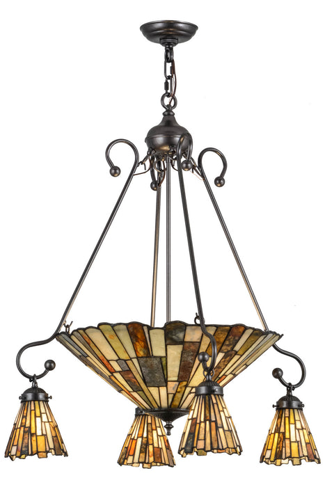 Meyda Tiffany - 156009 - Seven Light Chandelier - Delta - Polished Nickel