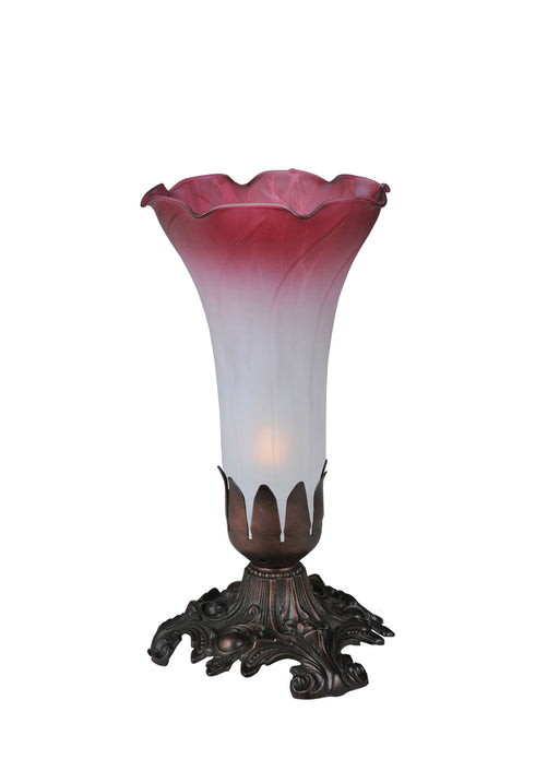 Meyda Tiffany - 15653 - One Light Accent Lamp - Pink/White Pond Lily - Antique