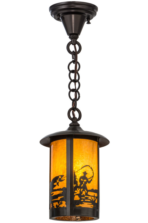 Meyda Tiffany - 156666 - One Light Pendant - Fulton - Craftsman Brown