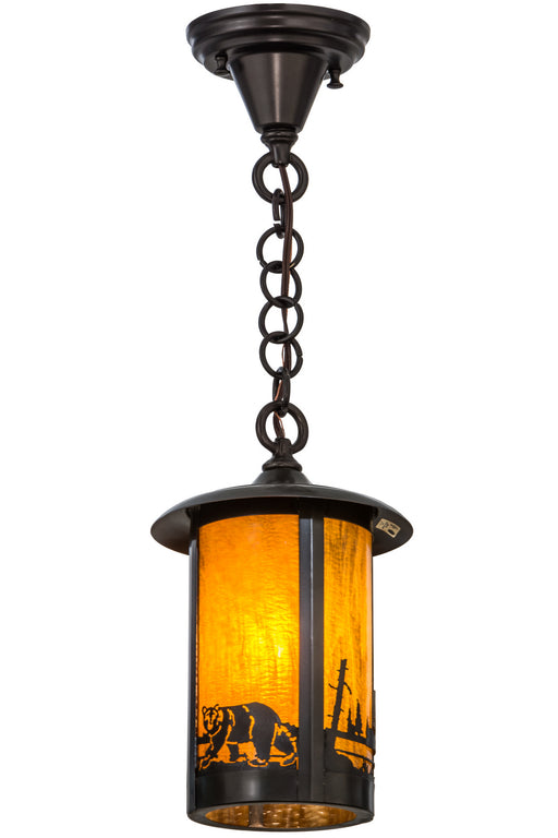 Meyda Tiffany - 156668 - One Light Pendant - Fulton - Craftsman Brown