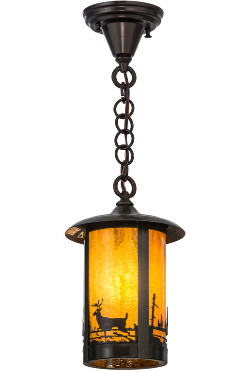 Meyda Tiffany - 156669 - One Light Pendant - Fulton - Craftsman Brown