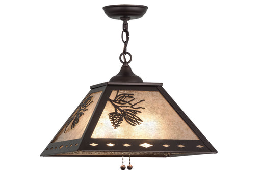 Meyda Tiffany - 156972 - Two Light Pendant - Winter Pine - Mahogany Bronze