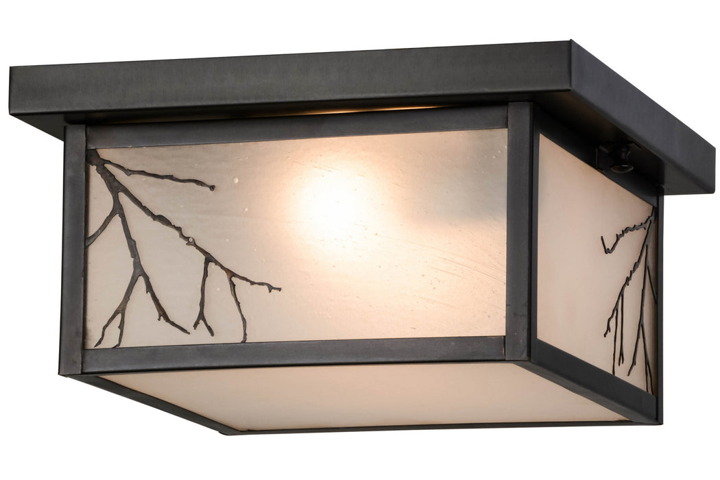 Meyda Tiffany - 157051 - Two Light Flushmount - Hyde Park - Craftsman Brown