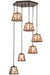 Meyda Tiffany - 157208 - Six Light Pendant - Diamond Craftsman - Cafe-Noir