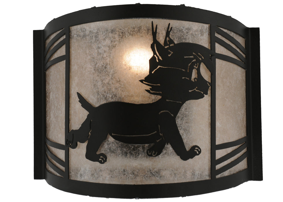 Meyda Tiffany - 157297 - One Light Wall Sconce - Lynx On The Loose - Verdigris