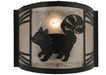 Meyda Tiffany - 157300 - One Light Wall Sconce - Raccoon On The Loose - Black/Silver Mica