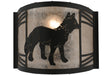 Meyda Tiffany - 157302 - One Light Wall Sconce - Fox On The Loose - Black/Silver Mica