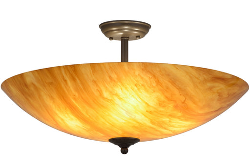 Meyda Tiffany - 157366 - Four Light Semi-Flushmount - Madison - Timeless Bronze