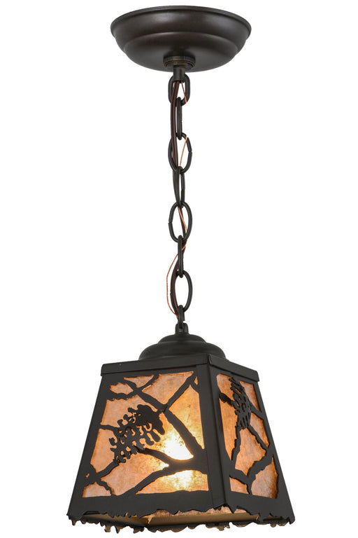 Meyda Tiffany - 157564 - One Light Mini Pendant - Spruce Pine - Timeless Bronze