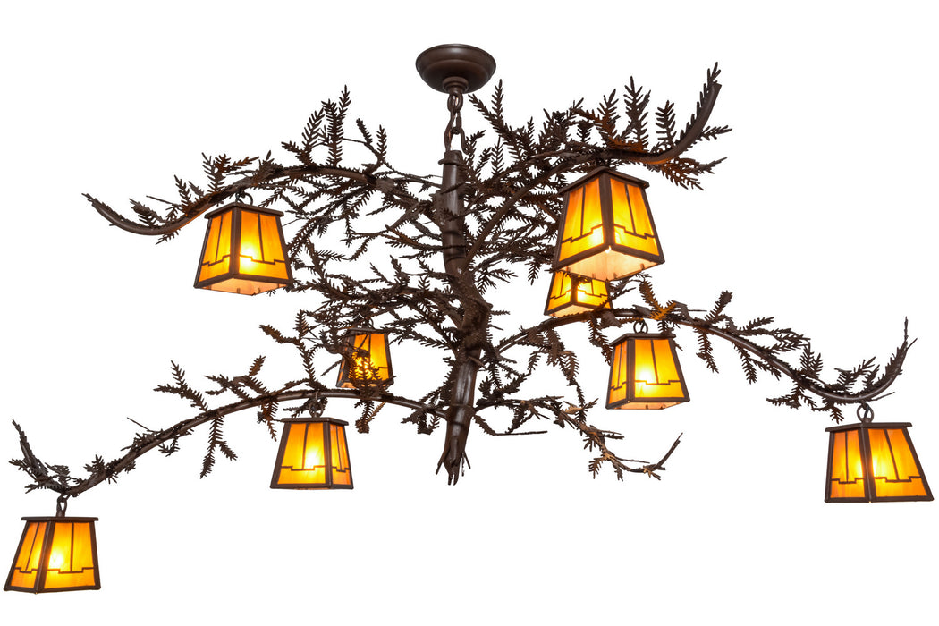 Meyda Tiffany - 158067 - Eight Light Chandelier - Pine Branch - Cafe-Noir