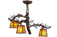 Meyda Tiffany - 158070 - Three Light Chandelier - Pine Branch - Cafe-Noir