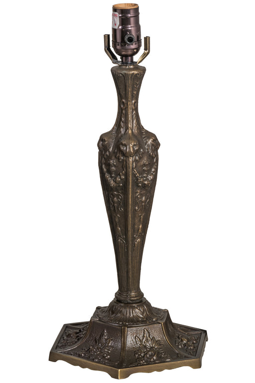 Meyda Tiffany - 158575 - One Light Table Base - Lion Head - Antique Brass
