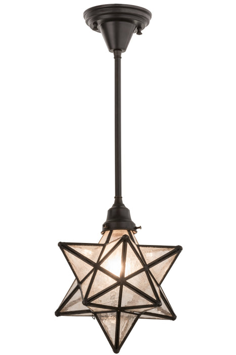 Meyda Tiffany - 158665 - One Light Pendant - Moravian Star - Craftsman Brown