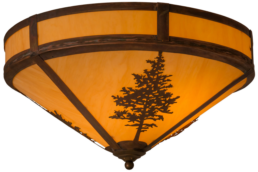 Meyda Tiffany - 158930 - Two Light Flushmount - Tamarack - Vintage Copper