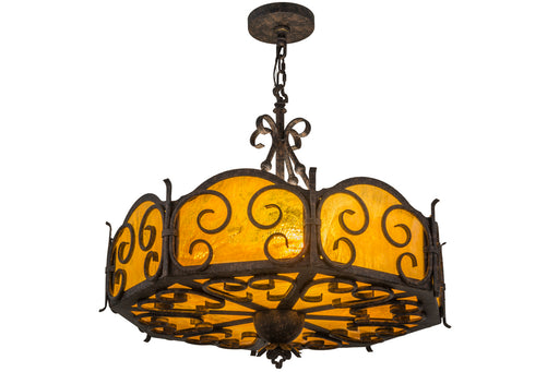 Meyda Tiffany - 160260 - Four Light Pendant - Radha - Craftsman Brown