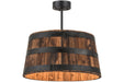 Meyda Tiffany - 160496 - Four Light Pendant - Antiquity - Natural Wood