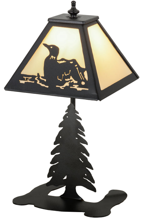 Meyda Tiffany - 160845 - One Light Accent Lamp - Loon - Black/Carmel Onyx