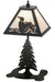 Meyda Tiffany - 160847 - One Light Accent Lamp - Loon - Black/White Alabaster