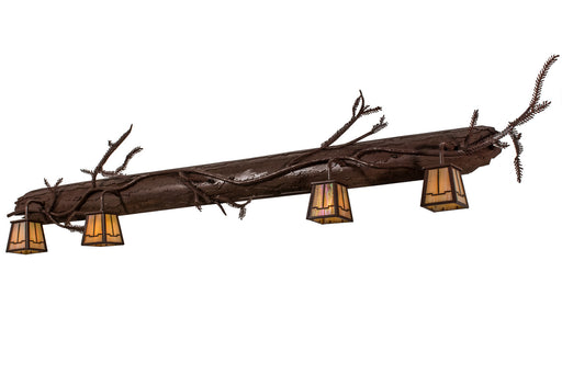 Meyda Tiffany - 161285 - Four Light Vanity - Pine Branch - Rust,Wrought Iron