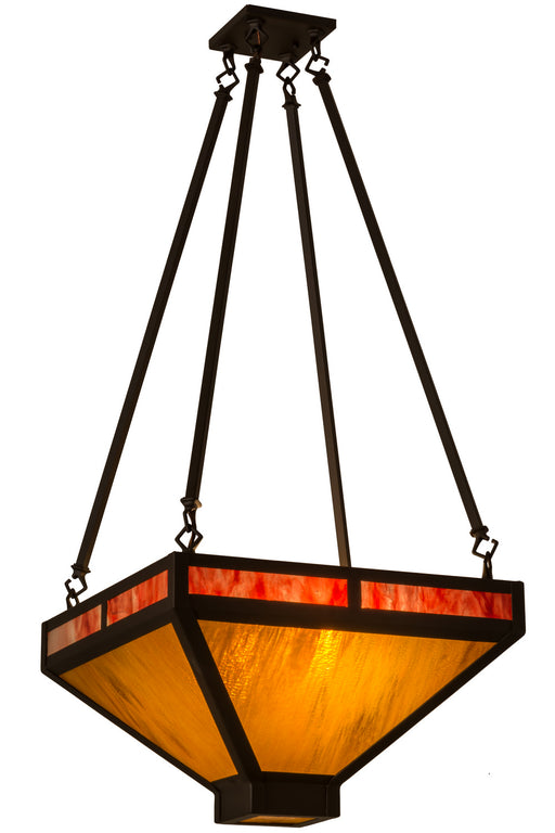 Meyda Tiffany - 161846 - Two Light Inverted Pendant - Whitewing - Oil Rubbed Bronze