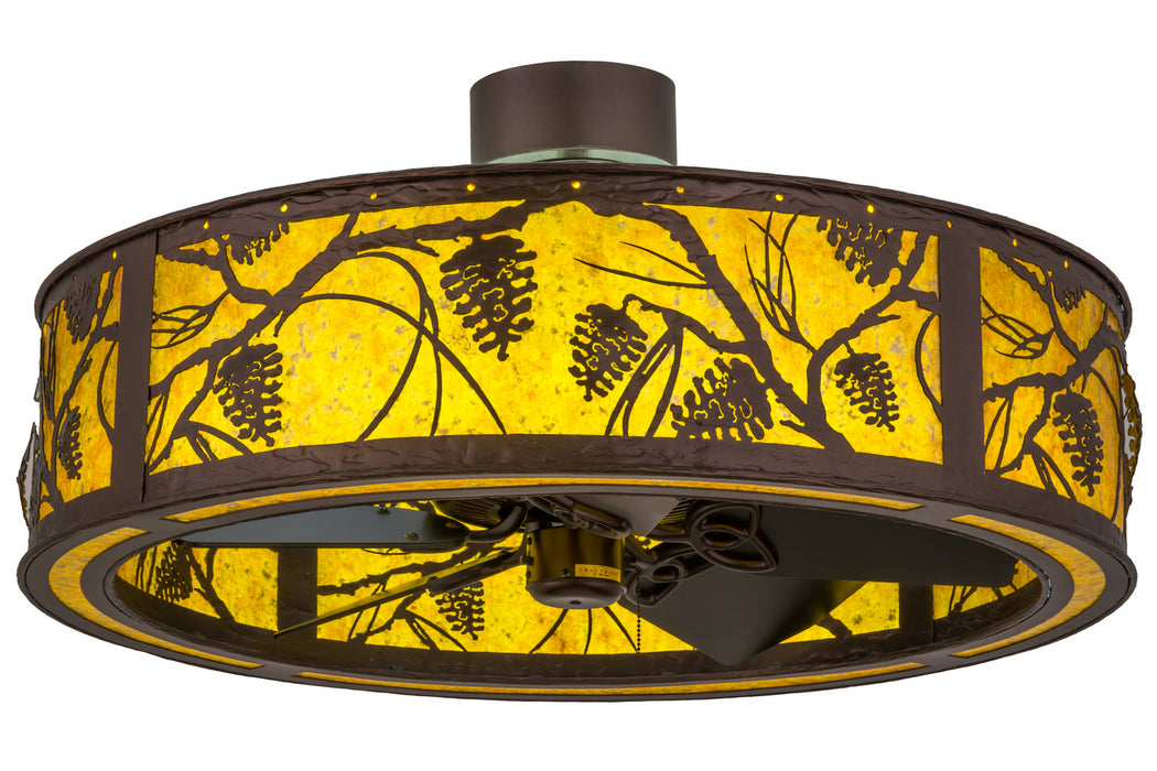 Meyda Tiffany - 162162 - LED Chandel-Air - Whispering Pines - Mahogany Bronze