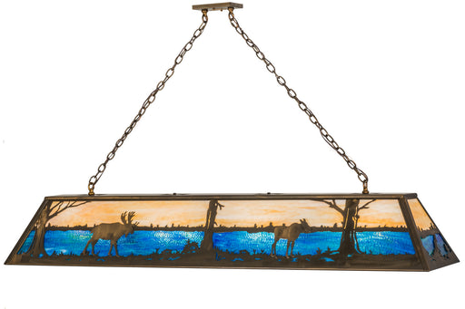 Eight Light Oblong Pendant