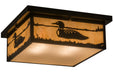 Meyda Tiffany - 162409 - Four Light Flushmount - Hyde Park - Craftsman Brown,Oil Rubbed Bronze