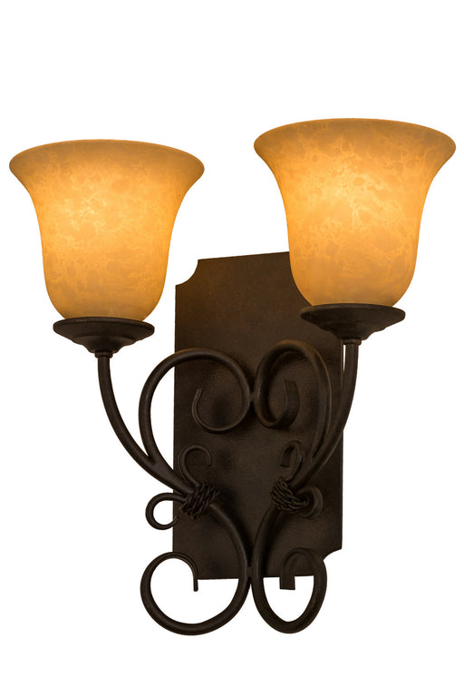 Meyda Tiffany - 162462 - Two Light Wall Sconce - Thierry - Craftsman Brown
