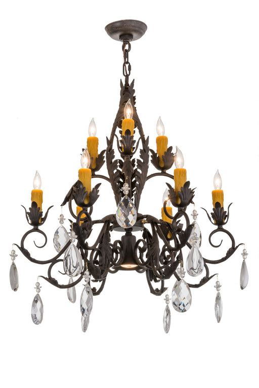 Meyda Tiffany - 162815 - Ten Light Chandelier - New Country French - Crystal
