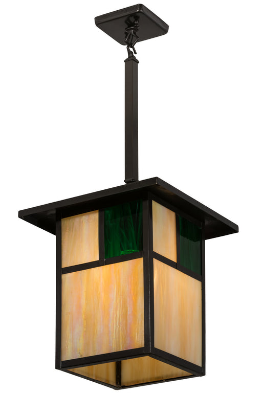 Meyda Tiffany - 163087 - One Light Pendant - Hyde Park - Craftsman Brown